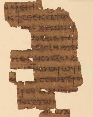 Yale Papyrus Fragment from the Nag Hammadi Gnostic Library Codex III, containing The Dialogue of the Savior (Yale Beinecke Library)